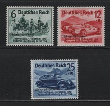 Duitse Rijk 1939 - Nürburgring-Rennen volledig - Michel, Postzegels en Munten, Postzegels | Europa | Duitsland, Gestempeld