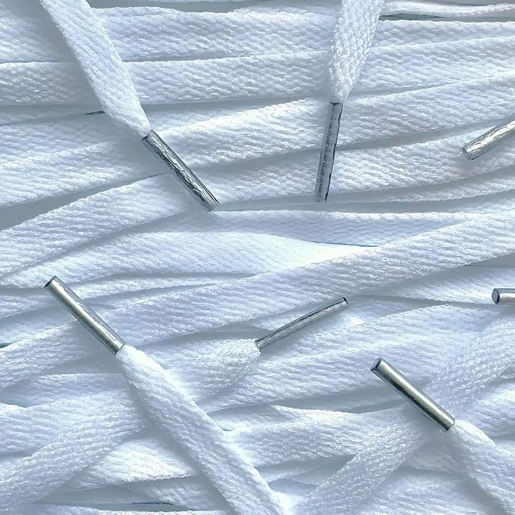 Custom veters - Wit Zilver • 100 120 140 160 180  cm x 8 mm, Kleding | Heren, Schoenen, Ophalen of Verzenden
