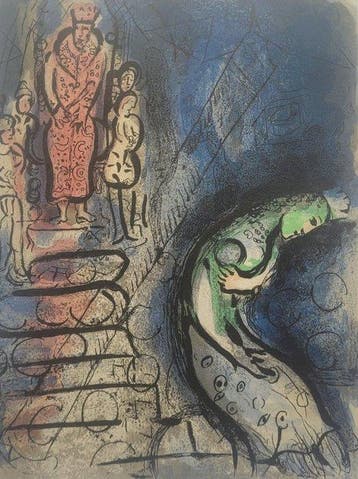 Marc Chagall (1887-1985) - Ahasverus vertreibt Vasthi