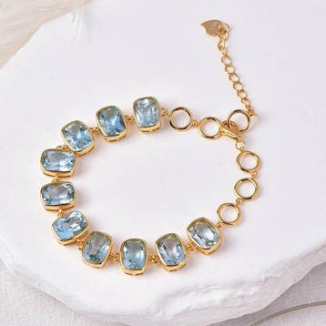 Zonder minimumprijs - Armband Zilver - Topaz -, Sieraden, Tassen en Uiterlijk, Armbanden, Nieuw