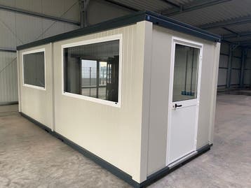Kantoorunit 3 tot 6 meter Antraciet Ral 7016 Loodskantoor