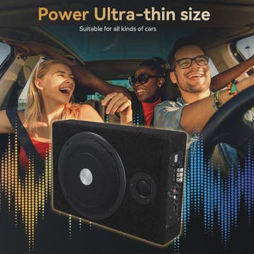 Podofo 8 inch 600W Slanke Actieve Onder-Zetel Subwoofer met, Auto diversen, Verzenden, Nieuw