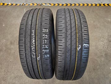 215/55/17 94V CONTINENTAL ZOMERBANDEN 6,1MM PROFIEL 2X DEMO, Ophalen, 17 inch, Band(en), Personenwagen