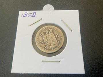 Nederland. Willem III. 1/2 Gulden 1858 (Zonder minimumprijs)