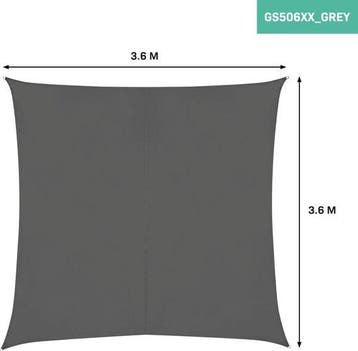 2dekans | VONROC Premium Schaduwdoek - Vierkant - 360x360 cm, Ophalen of Verzenden, Zo goed als nieuw