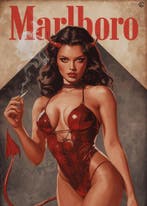 Kleury.art - Marlboro Modern Advertisments: “Hell Girl” by, Antiek en Kunst