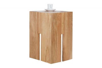 Design bijzettafel CASTLE 45cm wild eiken naturel geolied, Ophalen of Verzenden, Nieuw