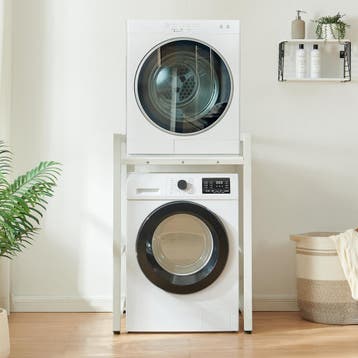 Wasmachinerek Hökangend 105x73x63 cm wit [en.casa], Verzenden, Nieuw