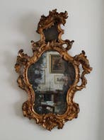 Wandspiegel - Verguld hout - Italiaanse rococo spiegel