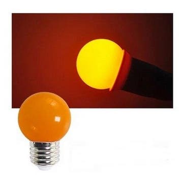 E27 Party ledlamp 1,5 watt oranje Mini IP65, Verzenden, Nieuw