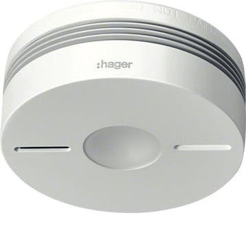 Hager optische rookmelder lithium batterij (10jr) koppelbaar, Ophalen of Verzenden, Nieuw