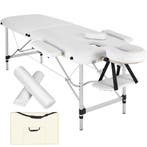 Massagetafel-set 2 zones met vulling, rolkussens en aluminiu, Sport en Fitness, Massageproducten, Verzenden, Nieuw