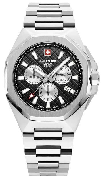Swiss Alpine Military 7005.9137 Typhoon horloge 42 mm, Overige merken, Staal, Verzenden, Polshorloge