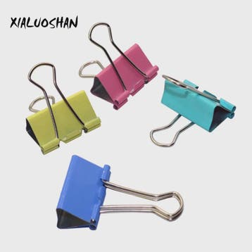 Set van 12 Gekleurde Metalen Binder Clips - 25mm & 32mm - Ka, Verzenden, Nieuw in verpakking