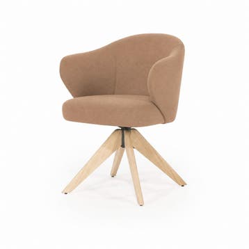 Stoel Connor Naturel - Bruin Donna - 96346 - eetkamerstoe..., Nieuw, Bruin, Stof