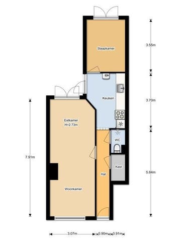 Te Huur 2 Appartement Linnaeusstraat In Utrecht, Huizen en Kamers, Huizen te huur, Utrecht-stad, Direct bij eigenaar, Appartement