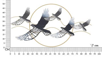 IJZEREN WANDPANEEL VOGEL CM 91X7X50, Huis en Inrichting, Woonaccessoires | Overige, Ophalen of Verzenden, Nieuw