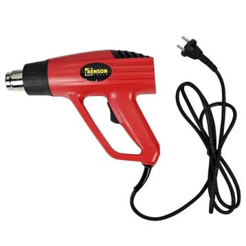Benson Heteluchtpistool 2000 watt Rood/Zwart met 1,8 mete..., Ophalen of Verzenden, Nieuw