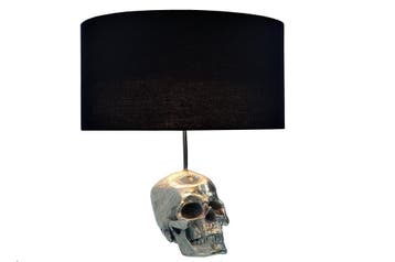 Tafellamp SKULL 44 cm linnen kap zwart - 38320, Ophalen of Verzenden, Nieuw