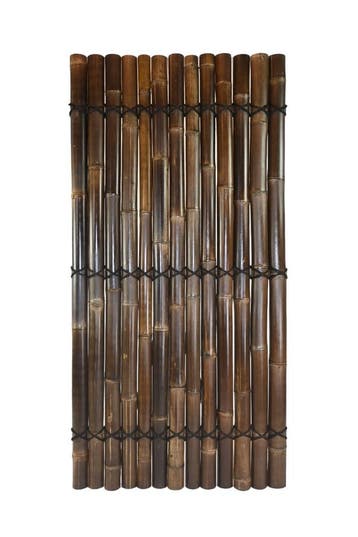 Bamboescherm zwart half rond 180x90cm, Tuin en Terras, Verzenden, Nieuw