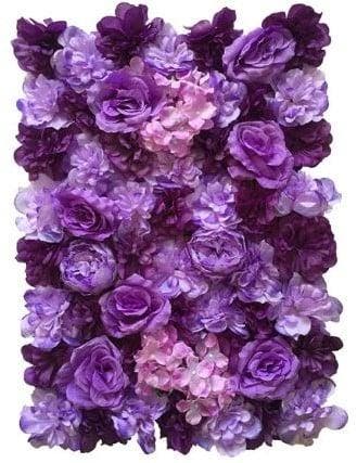 Flowerwall 40x60 cm 12 Paars Lilatinten Rozen en Hortensia, Ophalen of Verzenden, Nieuw