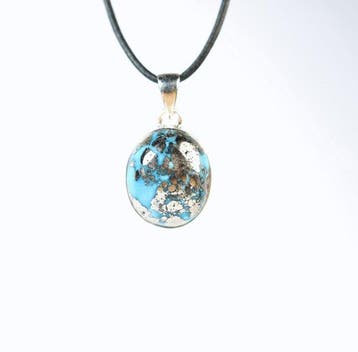 turkoois / Nishapur / grote hanger / cabochon / nieuw- 9.78