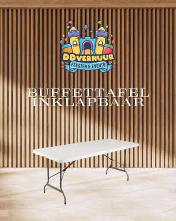 Buffettafels inklapbaar huren – €10 p/dag, Zo goed als nieuw