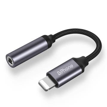 DrPhone LNA1 Lightning naar 3,5 mm Audio Aux – Adapter - Gri, Verzenden, Nieuw