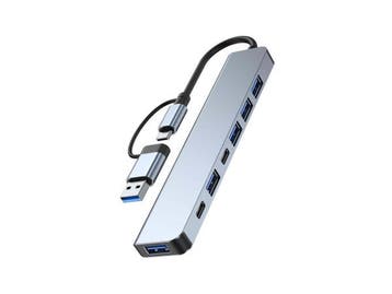 Veiling - 7 in 1 hub - USB-A en USB-C, Nieuw
