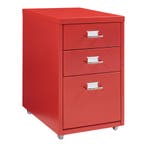 Kantoorkast Kökar op wielen 48x28x41 cm rood [en.casa], Zakelijke goederen, Verzenden, Nieuw in verpakking