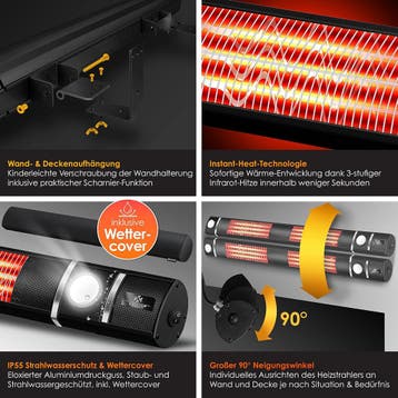 Infrarood Verwarming - Terrasverwarmer - Elektrische Heater, Tuin en Terras, Verzenden, Zo goed als nieuw