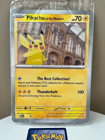 Pokémon - 1 Verzegelde kaart - Pikachu Pikachu at the Museum, Nieuw