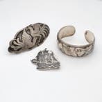 Zonder minimumprijs - 3-delige sieradenset Zilver, Sieraden, Tassen en Uiterlijk, Antieke sieraden