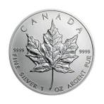 Canadian Maple Leaf 1 oz 1991 (644.300 oplage), Verzenden, Noord-Amerika, Losse munt, Zilver