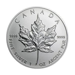 Canadian Maple Leaf 1 oz 1991 (644.300 oplage), Postzegels en Munten, Munten | Amerika, Noord-Amerika, Losse munt, Zilver, Verzenden