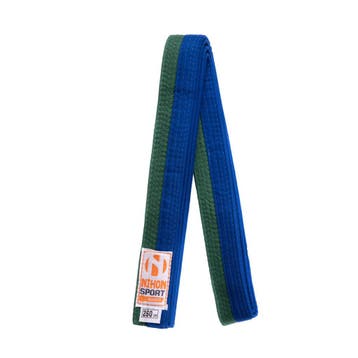 Tweekleurige Judoband Nihon | Groen / Blauw (Maat: 240), Verzenden, Nieuw, Judo, Vechtsportmateriaal