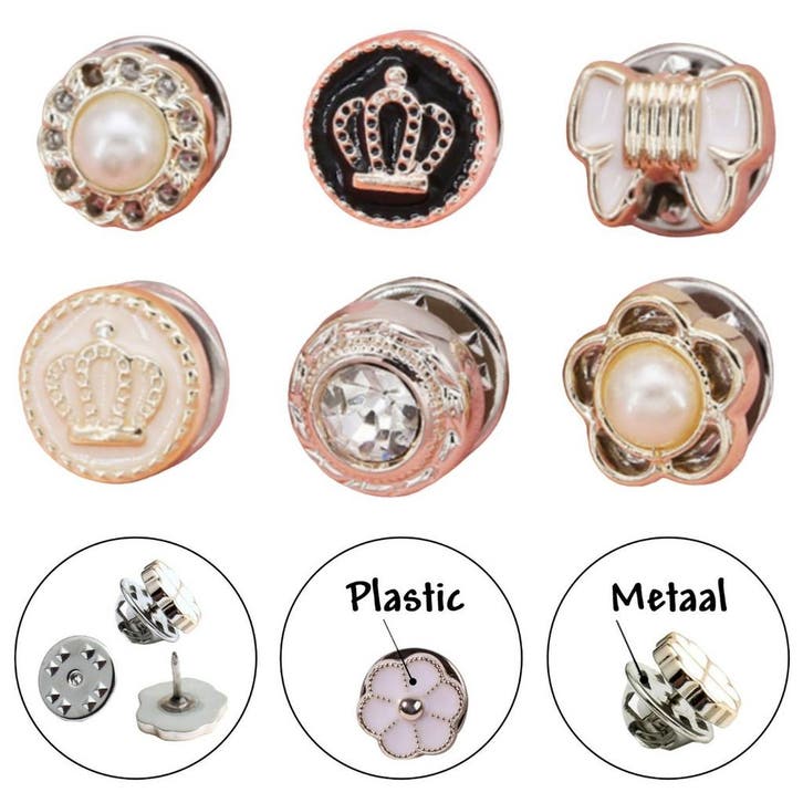 Fako Bijoux - Pin Broche Mini - Steek Pin Knopen Set - 6, Sieraden, Tassen en Uiterlijk, Broches, Verzenden