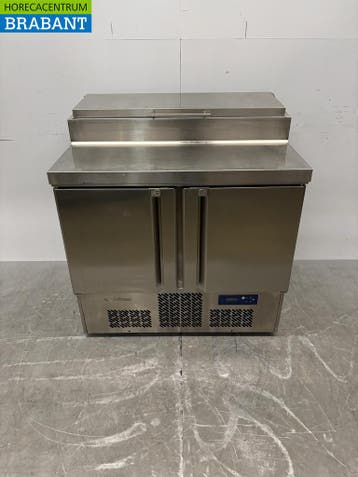 RVS Infrico Saladette Koelwerkbank 2 Deuren 98 cm 230V, Ophalen of Verzenden, Gebruikt