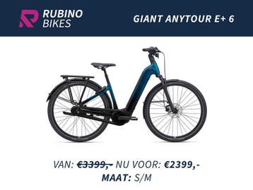 GIANT ANYTOUR E+ 6 - 500WH ACCU - €1000,- KORTING, Ophalen, Nieuw, 50 km per accu of meer, Giant