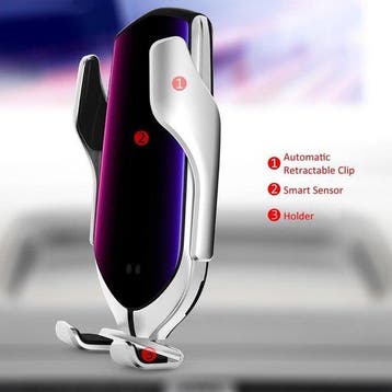 Telefoonhouder auto – 10W Qi draadloos opladen – Smart, Ophalen of Verzenden, Nieuw