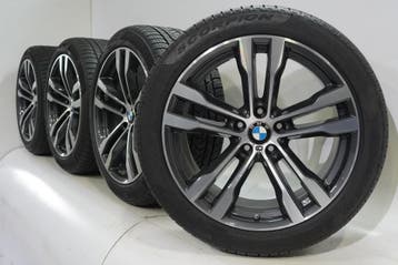 BMW X5 F15 X6 F16 468M 20 inch velgen Pirelli Runflat Winter, Gebruikt, Velg(en), 20 inch, Winterbanden