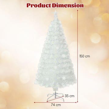 2dekans | Costway Kunstkerstboom 150 cm met 8, Diversen, Ophalen of Verzenden, Zo goed als nieuw