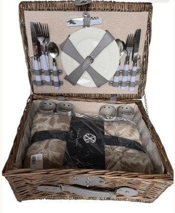 Christian Lacroix - Picknickmand - Hout - Vintage 4-persoons