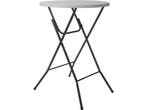Perel Klaptafel - Opvouwbaar - Weerbestendig - Wit 80 x 110, Verzenden, Nieuw