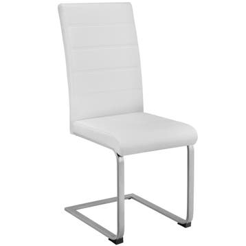 Sledestoelen, kunstleer - wit, Set van 6, Huis en Inrichting, Verzenden, Nieuw