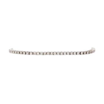 Witgouden tennisarmband met diamant 17.5 cm 18 karaat, Verzenden, Zo goed als nieuw, Goud