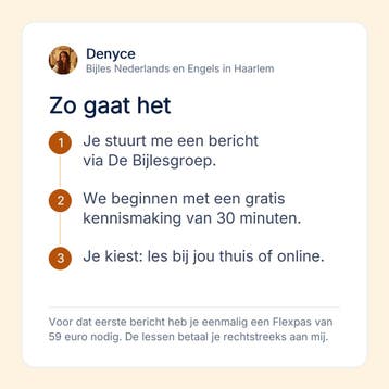 Nederlands bijles in Haarlem voor vmbo tot en met vwo, Privéles, Bijles