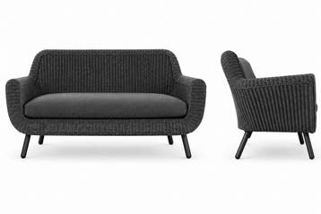 Lounge Tuinbank  Jonah  2 zits  Antraciet  Wicker  The Outsi, Verzenden, Nieuw