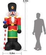 2dekans | Costway Hoge Opblaasbare Kerst Notenkraker Soldaat, Diversen, Kerst, Ophalen of Verzenden, Zo goed als nieuw