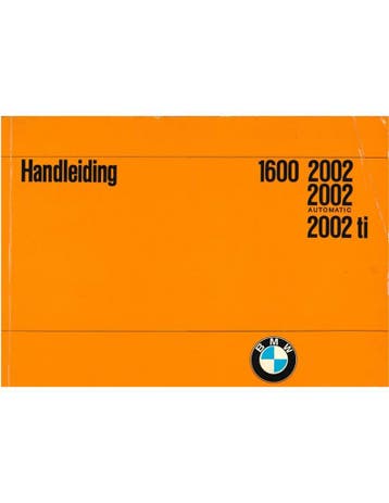 1971 BMW 1600 2002 INSTRUCTIEBOEKJE NEDERLANDS